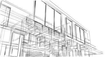 soyut mimari duvar kağıdı tasarımı, dijital konsept arkaplan