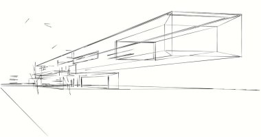 soyut mimari duvar kağıdı tasarımı, dijital konsept arkaplan