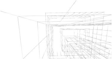 soyut mimari duvar kağıdı tasarımı, dijital konsept arkaplan