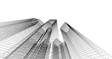 soyut mimari duvar kağıdı tasarımı, dijital konsept arkaplan