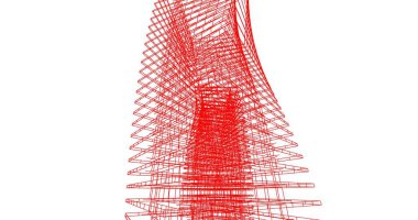 soyut mimari duvar kağıdı tasarımı, dijital konsept arkaplan