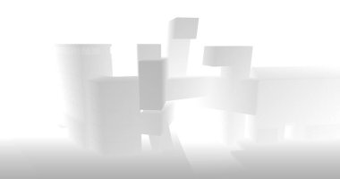 Arkaplanda mimari bina 3d illüstrasyon