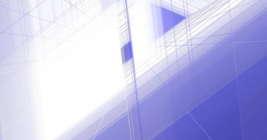 Mimari sanat konseptinde soyut çizgiler, minimum geometrik şekiller. 