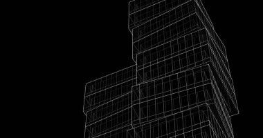 soyut mimari duvar kağıdı tasarımı, dijital konsept arkaplan