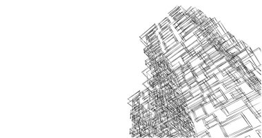 soyut mimari duvar kağıdı tasarımı, dijital konsept arkaplan