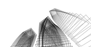 soyut mimari duvar kağıdı tasarımı, dijital konsept arkaplan