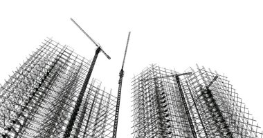 soyut mimari duvar kağıdı tasarımı, dijital konsept arkaplan