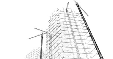 soyut mimari duvar kağıdı tasarımı, dijital konsept arkaplan