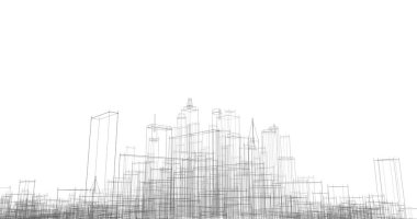 soyut mimari duvar kağıdı tasarımı, dijital konsept arkaplan