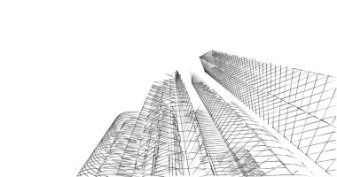 soyut mimari duvar kağıdı tasarımı, dijital konsept arkaplan