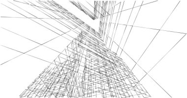 soyut mimari duvar kağıdı tasarımı, dijital konsept arkaplan