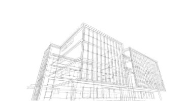 soyut mimari duvar kağıdı tasarımı, dijital konsept arkaplan