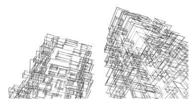 soyut mimari duvar kağıdı tasarımı, dijital konsept arkaplan