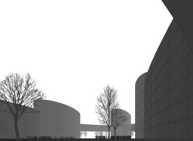 soyut mimari duvar kağıdı tasarımı, dijital konsept arkaplan