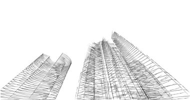 soyut mimari duvar kağıdı tasarımı, dijital konsept arkaplan