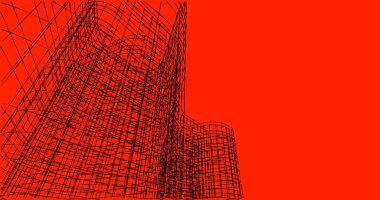 soyut mimari duvar kağıdı tasarımı, dijital konsept arkaplan