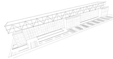 soyut mimari duvar kağıdı tasarımı, dijital konsept arkaplan