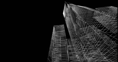 soyut mimari duvar kağıdı tasarımı, dijital konsept arkaplan