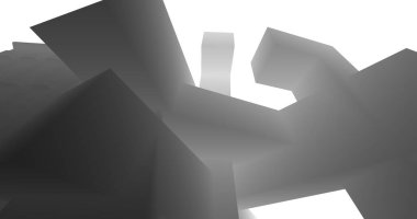 Mimari sanat konseptinde soyut çizgiler, minimum geometrik şekiller. 