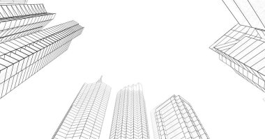 soyut mimari duvar kağıdı tasarımı, dijital konsept arkaplan