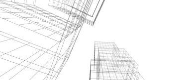 soyut mimari duvar kağıdı tasarımı, dijital konsept arkaplan