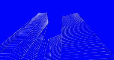 soyut mimari duvar kağıdı tasarımı, dijital konsept arkaplan