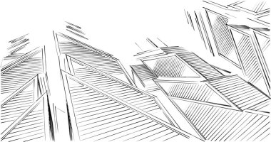 eskiz sanatı, geometrik mimari binalar tasarımı