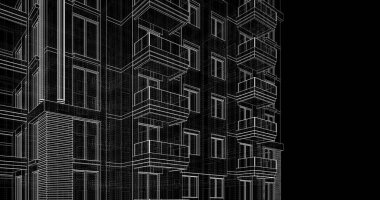 soyut mimari duvar kağıdı tasarımı, dijital konsept arkaplan