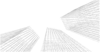 soyut mimari duvar kağıdı tasarımı, dijital konsept arkaplan