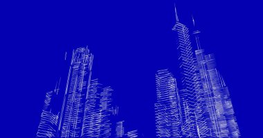 soyut mimari duvar kağıdı tasarımı, dijital konsept arkaplan