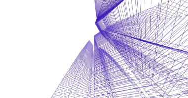 soyut mimari duvar kağıdı tasarımı, dijital konsept arkaplan