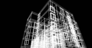 soyut mimari duvar kağıdı tasarımı, dijital konsept arkaplan