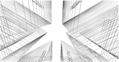 soyut mimari duvar kağıdı tasarımı, dijital konsept arkaplan