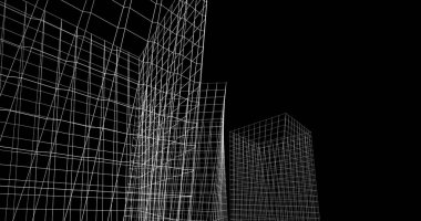 soyut mimari duvar kağıdı tasarımı, dijital konsept arkaplan