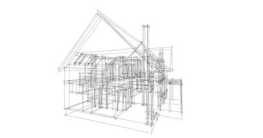 minimal geometrik şekiller, mimari çizgiler