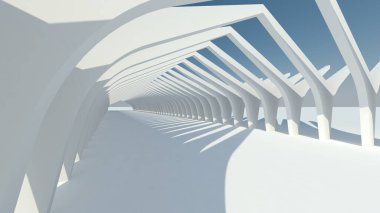 Mimari sanat konseptinde soyut çizgiler, minimum geometrik şekiller. 