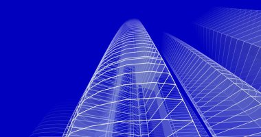 soyut mimari duvar kağıdı tasarımı, dijital konsept arkaplan