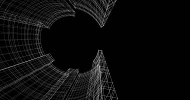 soyut mimari duvar kağıdı tasarımı, dijital konsept arkaplan