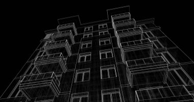 soyut mimari duvar kağıdı tasarımı, dijital konsept arkaplan