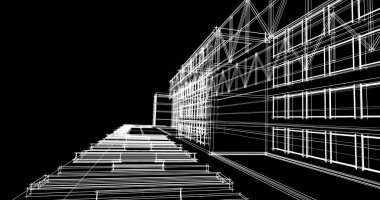 soyut mimari duvar kağıdı tasarımı, dijital konsept arkaplan