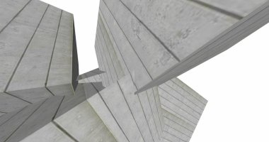 Mimari sanat konseptinde soyut çizgiler, minimum geometrik şekiller. 