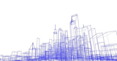 soyut mimari duvar kağıdı tasarımı, dijital konsept arkaplan