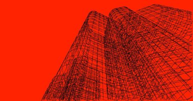 soyut mimari duvar kağıdı tasarımı, dijital konsept arkaplan