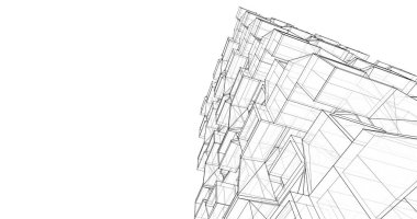 soyut mimari duvar kağıdı tasarımı, dijital konsept arkaplan