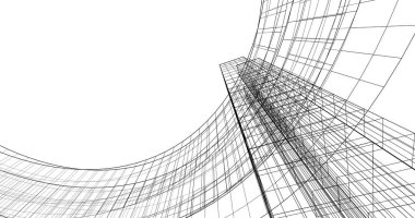 soyut mimari duvar kağıdı tasarımı, dijital konsept arkaplan