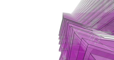 Mimari sanat konseptinde soyut çizgiler, minimum geometrik şekiller. 