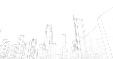 soyut mimari duvar kağıdı tasarımı, dijital konsept arkaplan