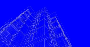 soyut mimari duvar kağıdı tasarımı, dijital konsept arkaplan