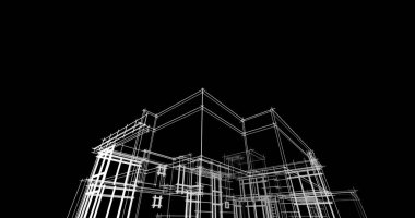 soyut mimari duvar kağıdı tasarımı, dijital konsept arkaplan