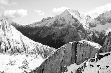 Alp manzarası, güzel dağlar.